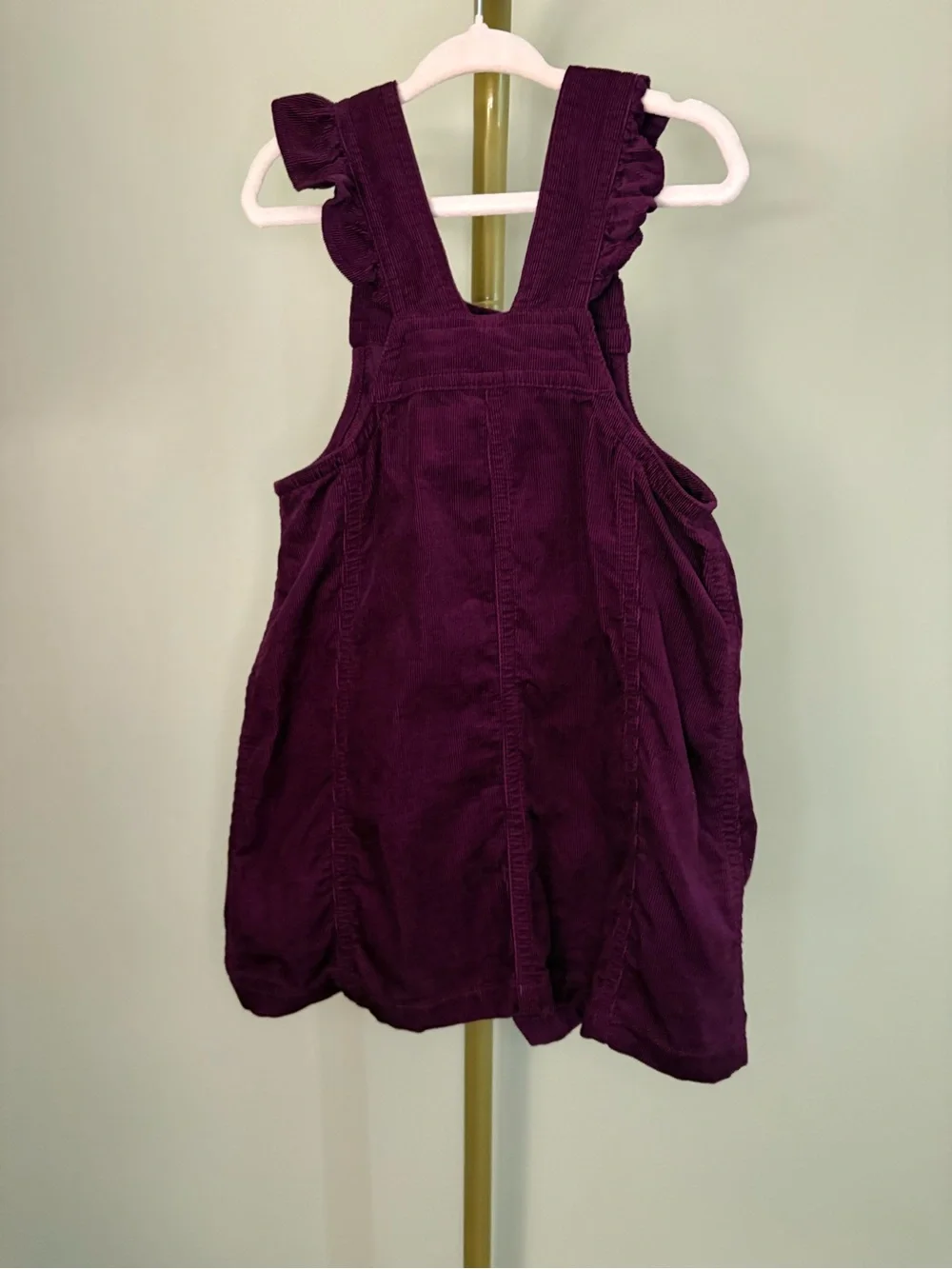 Gap Toddler Girls Purple Corduroy Button-Front Pinafore Dress
